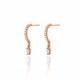 Aqua marquises light azure earrings in rose gold plating image