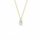 Jasmine you + me powder blue necklace in gold plating