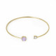 Jasmine circles lilac cane bracelet in gold plating image