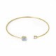 Jasmine rigid ivory cream bracelet in gold