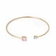 Jasmine circles powder rose cane bracelet in rose gold plating image