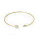 Jasmine circles powder green cane bracelet in gold plating image