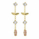 Camellia flower light peach earrings in gold plating image