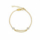 Camellia crystal chain bracelet in gold plating image