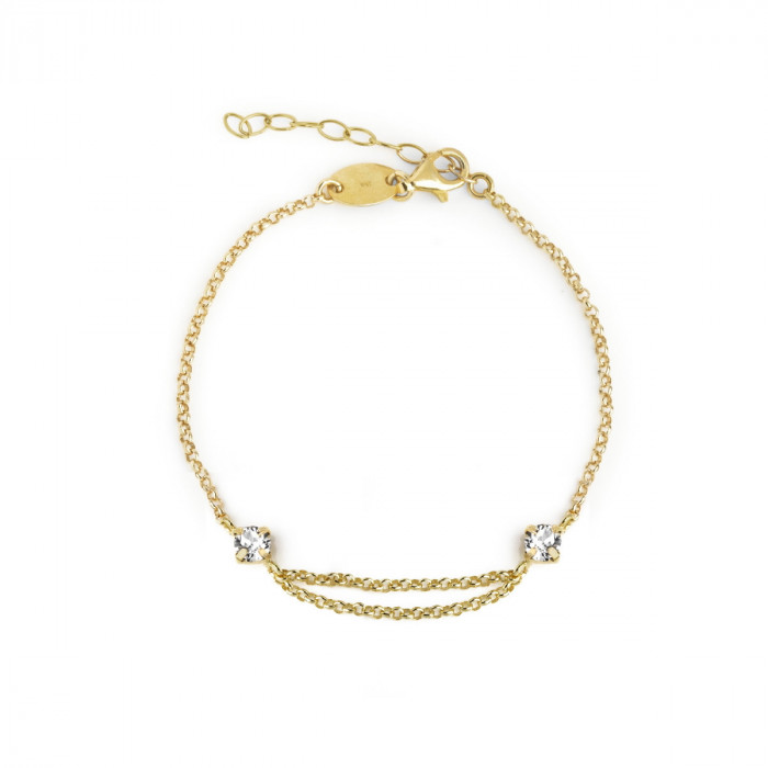 Crystal Gold Camellia Bracelet