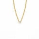 Celina round crystal mini necklace in gold plating