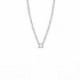 Celina round crystal mini necklace in silver