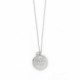 Silver Necklace medal LOVE YOU MUM long image