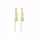 Niwa round chrysolite earrings in gold plating