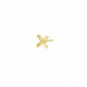 Areca cross crystal earring in gold plating image