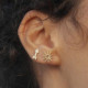 Areca puzzle crystal earring in gold plating cover