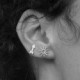 Areca cactus crystal earring in silver cover