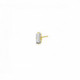 Macedonia rectangle crystal earring in gold plating image