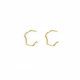 Amber curved hoop earrings in gold plating image