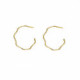 Amber curved hoop earrings in gold plating image