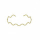 Amber curved bracelet in gold plating image
