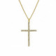 Alma cross crystal necklace in gold plating image
