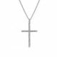 Alma cross crystal necklace in silver image