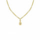 Lily drop crystal necklace in gold plating image