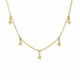 Lily drops crystal necklace in gold plating image