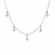 Lily drops crystal necklace in silver image