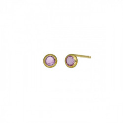 Lis violet earrings in gold plating