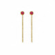 Lis rose chain earrings in gold plating