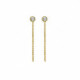 Lis crystal chain earrings in gold plating