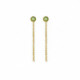 Lis peridot chain earrings in gold plating image