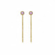 Lis violet chain earrings in gold plating image