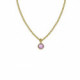 Lis violet necklace in gold plating image