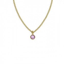 Lis violet necklace in gold plating