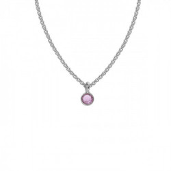 Lis violet necklace in silver