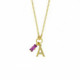Abecé letter A necklace in gold plating image