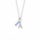 Abecé letter A necklace in silver in gold plating image