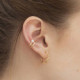 Pearl ear cuff earring in gold plating cover