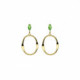Eleonora oval peridot earrings in gold image