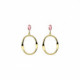 Eleonora oval rosaline earrings in gold image