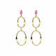 Eleonora oval rose earrings in gold image