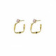 Eleonora oval rosaline earrings in gold image