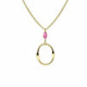 Eleonora oval rose pendant in gold image