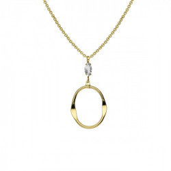 Collar oval crystal de Eleonora en oro