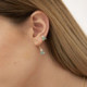 Melissa light turquoise hoop earrings in gold plating cover