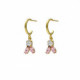 Melissa rose hoop earrings in gold plating image