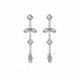 Melissa crystal earrings in silver image