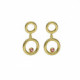 Dahlia circle rose earrings in gold plating image