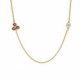 Dahlia pearl rose necklace in gold plating