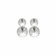 Combination circle crystal earrings in silver image