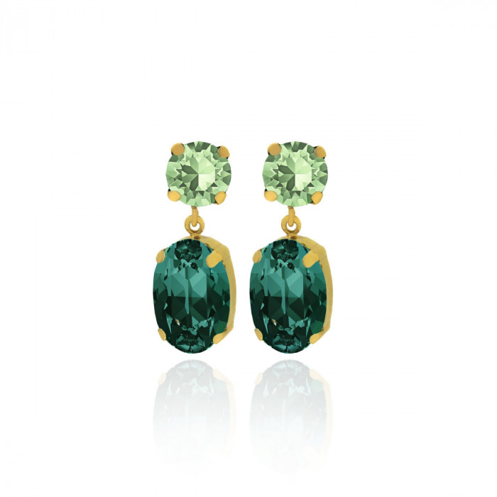 Pendientes oval emerald de Celine en oro
