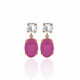 Pink Gold Earrings Celine double